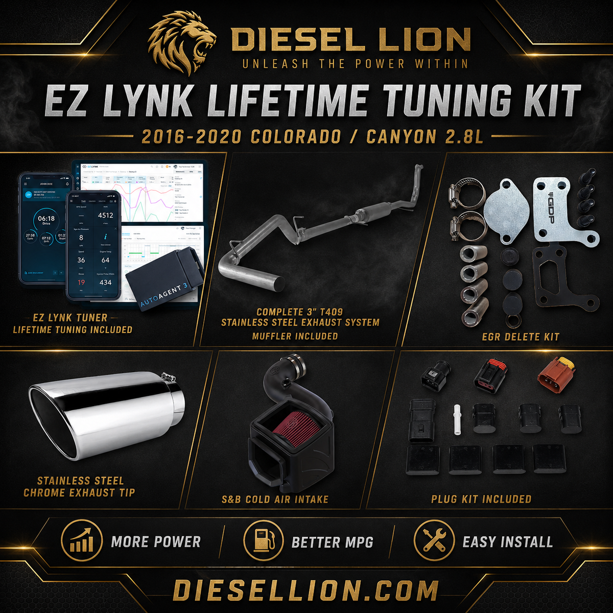 EZ LYNK DPF DEF EGR DELETE Kit | 2016-2020 COLORADO / CANYON 2.8L