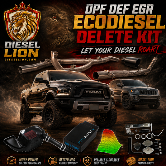 2014-2019 Ram 1500 and Jeep 3.0L EcoDiesel DPF DEF EGR delete kit with EZ LYNK tuner