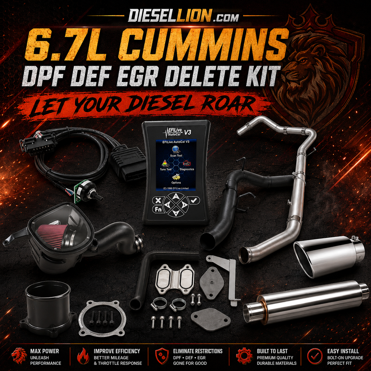 EFI Live DPF DEF EGR Delete Kit | GDP Tuning | 2007-2009 Ram Cummins 6.7L