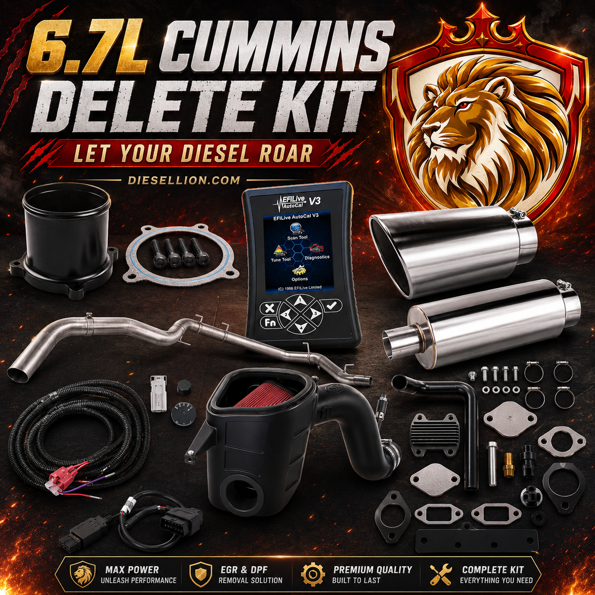 EFI Live DPF DEF EGR Delete Kit | GDP Tuning | 2010-2021 Ram Cummins